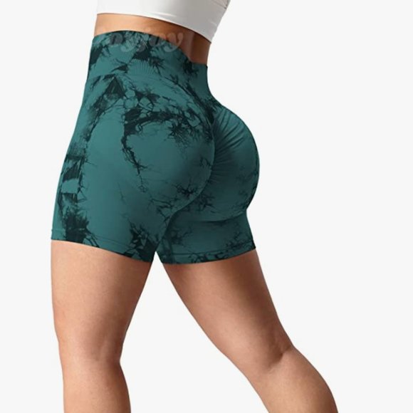 VOYJOY Tie Dye Biker Shorts with Butt Scrunch size Large - Picture 1 of 4